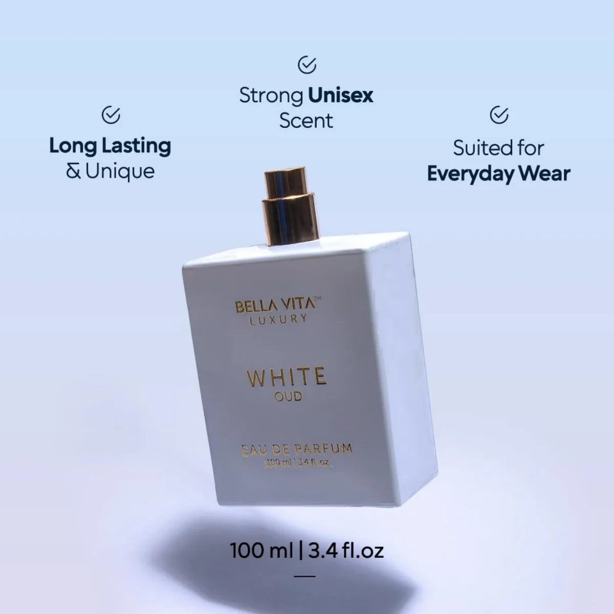 BELLAVITA WHITE OUD Unisex Perfume | Saffron, Rose & Sandalwood — 100ml